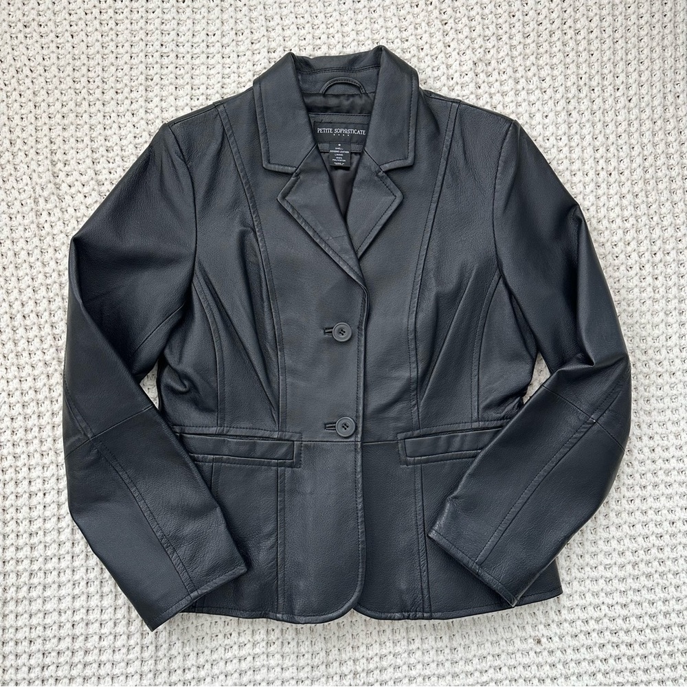 Classic Genuine Black Leather Moto Women’s Jacket, Biker Mob Wife Chic, B2